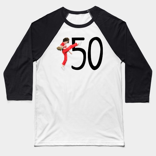 50 - Fifty Years Old Baseball T-Shirt by TinaGraphics